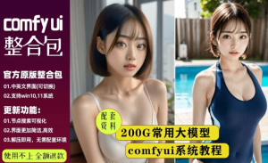 【Windows]】已破解Comfyui一键整合包，200G常用大模型模型合集-AIGC VIP部落