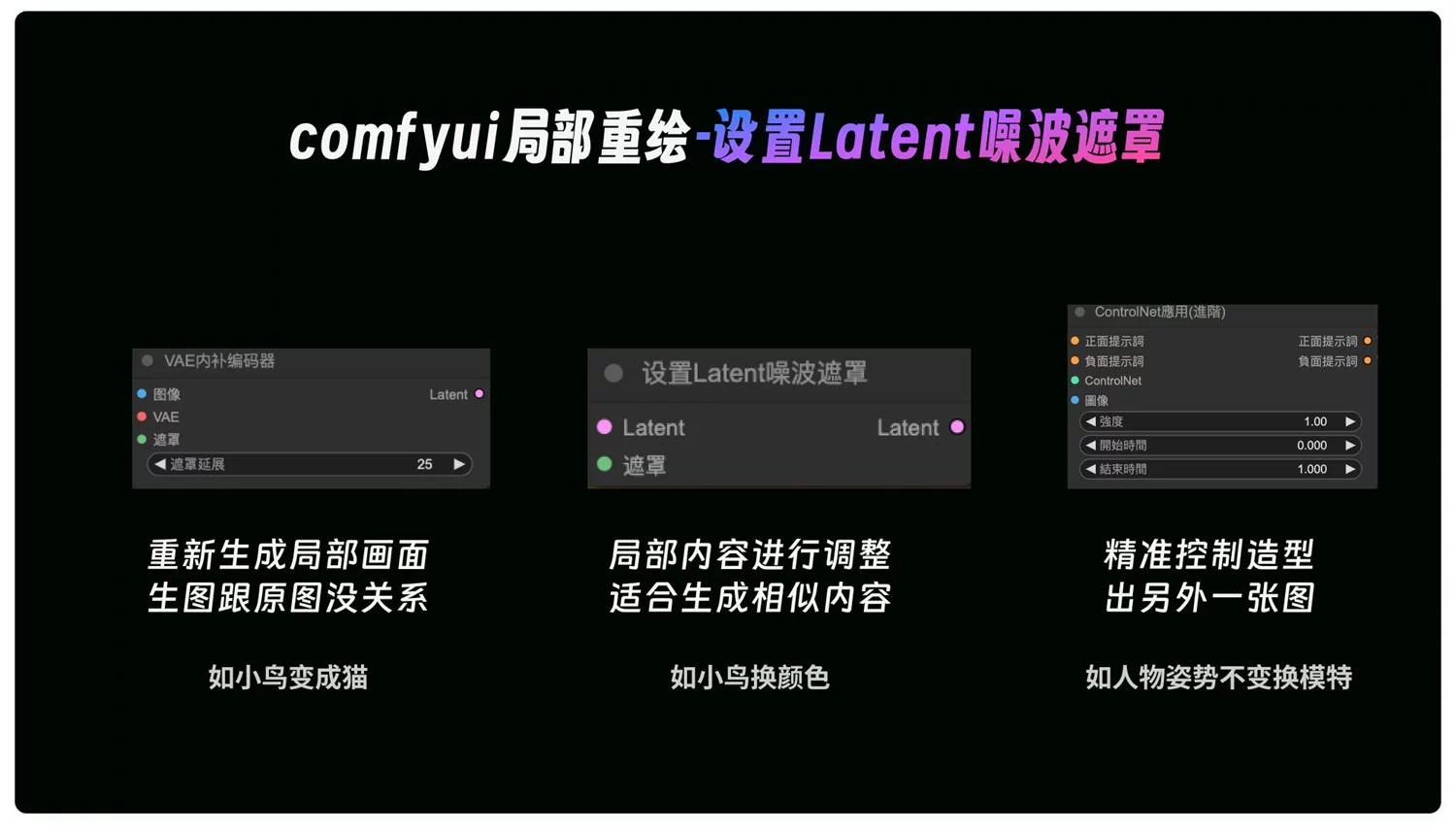 ComfyUI 局部重绘的3种工作流搭建方法和原理讲解